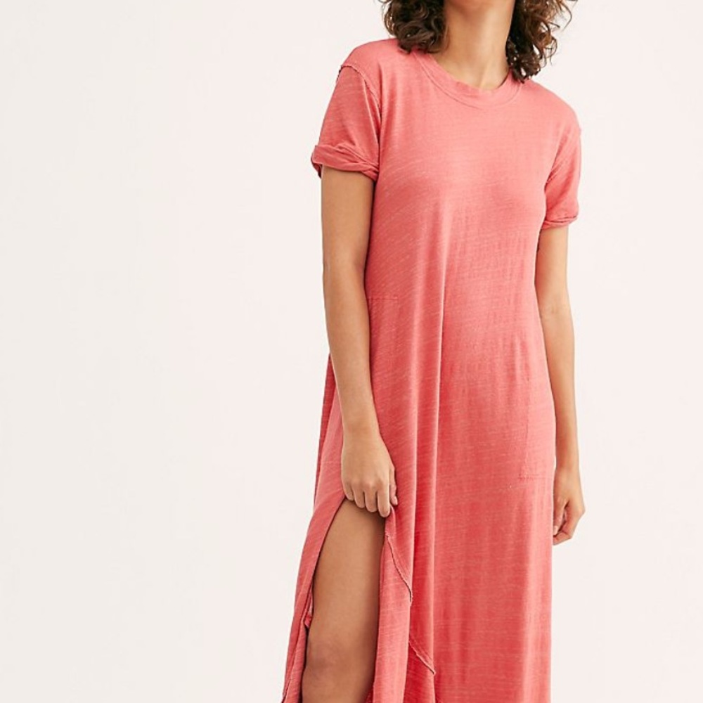 Free People Pocket Tee Havana Dress XS